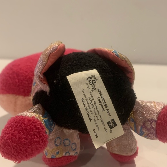 Small Littlest Pet Shop Stuffed Pink & Black Ladybug plush (730) - Picture 4 of 4